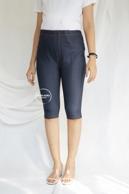 Celana Legging Pendek Hamil jeans Casual Cici Pants - CLL 27 Biru